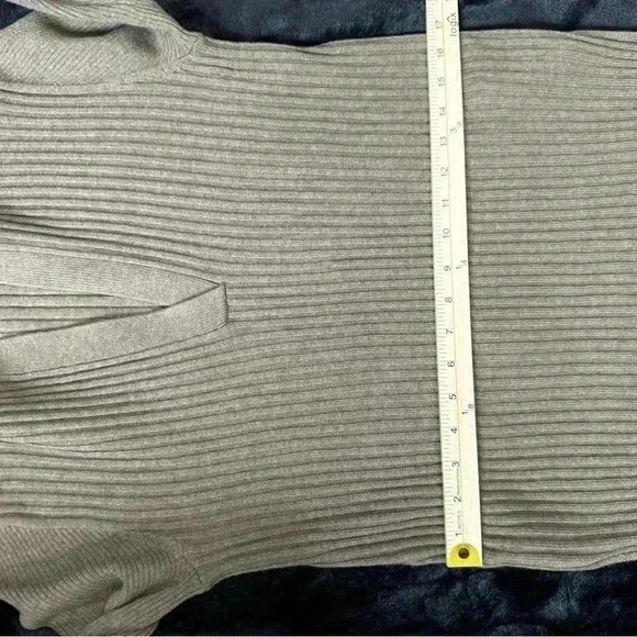 Alex Mill Ribbed Merino Wool Sweater Tunic Size XS Brown Mocha Latte NWOT - Picture 6 of 11